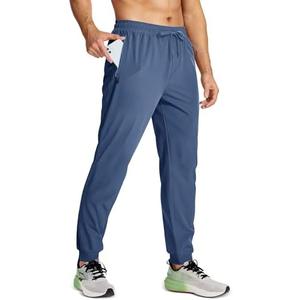 MAGCOMSEN Men's Joggers with Zipper Pockets Lightweight Hiking Sweatpants Athletic Pants for Men Running Workout Traning Gym, 4XL