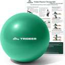 Trideer Exercise Balls Physical Therapy, 9 Inch Pilates Ball Between Knees for Physical Therapy, Mini Exercise Ball - Yoga Ball, Small Workout Balls for Core Strength and Back Support with Guide (Green(With Inflation Straw))