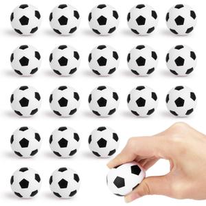 Mini Soccer Stress Balls 20 Packs Mini Soccer Foam Small Foam Squeeze AnxiousToy Sports Stress Ball for Kids School Carnival Reward Football Party Decorations Supplies