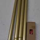 KAMANINA Gold Curtain Rod 32 to 58 Inch (2.6-4.8 Feet), 1 Inch Heavy Duty Curtain Rods for Windows, Modern Adjustable Drapery Rods with End Cap (32"-58")