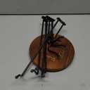 HULISEN 360 Rotating Mug Tree for Large Cups, Counter Coffee Mug Holder with 8 Hooks, Metal Coffee Cup Rack Stand for Countertop with Stable Wooden Base, Kitchen Counter Decor