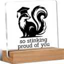 3 x Funny Graduation Gifts for Her Him, So Stinking Proud of You Acrylic Sign, College High School Masters Degree Graduation Gifts for Friend Sister Brother Desk Decor 4 x 4 Inches