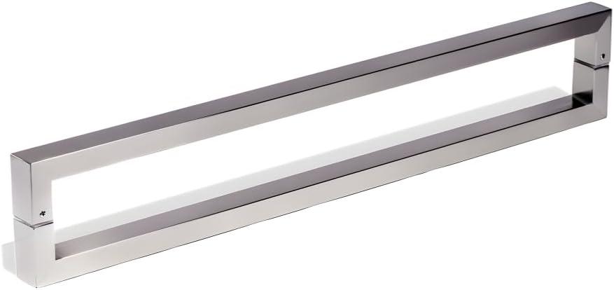 32 Inch Long Stainless Steel Door Handles Back-to-Back Brushed Nickel Finish, Modern Door Pulls for Commercial Glass Wooden Barn Fiberglass Home Office Interior Exterior Doors, Square Rectangle Bar