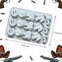 2 Pack Cowboy Silicone Molds Western Themed Chocolate Molds Cowboy Hat Boot Horse Pattern Baking Mold for Chocolate Candy Cupcake Jello Desserts