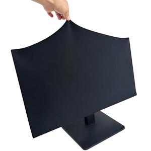 DEEP DEER Universal Monitor Dust Cover - Elastic Waterproof Fabric, Fits 19 21 22 23 27 Inch computer Screens, Dustproof, Water-Resistant, Pet Hair Protection, Elastic Cord , Sleek All-Black Design