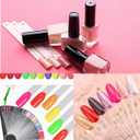 2 x Transparent Nail Display Sticks, Nail Sample Sticks, Fan Shape Nail Art Tips Clear Fan-shaped Display for Nail Art Polish Practice(100Pcs)