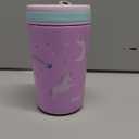 Zak Designs Kelso Toddler Cups For Travel or At Home, 12oz Vacuum Insulated Stainless Steel Sippy Cup With Leak-Proof Design is Perfect For Kids (Fanciful Unicorn)