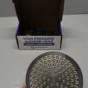 High Pressure Shower Head  AntiClogging Silicone Nozzles  2.5 GPM Removable Restrictor  Easy to Clean Adjustable Replacement  easy to install with Plumbers Tape  6 inch  Brushed Nickel Finish