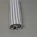 YCOLL Farmhouse Pillow Covers 18x18, Modern Accent Square Throw Pillow Covers Set of 2, Blue and Beige Striped Patchwork Linen Decorative Pillows Cushion Covers for Couch Chair Bedroom Home Decor