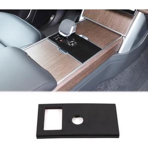 Central Control Gear Shift Panel Trim Cover Compatible with Land Rover Range Rover Vogue 2024 2025 2026 Accessories, Gear Shift Control Anti-Scratch Panel Decorative Cover (Piano Black)