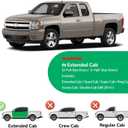 in Channel Rain Guards for 2007-2013 GMC Silverado/Sierra 1500 Extended Cab, Window Visor Shields Vent Deflector Shade Wind Dark Smoke for 2007-2014 Silverado/Sierra 2500HD & 3500HD, Inside-Mount