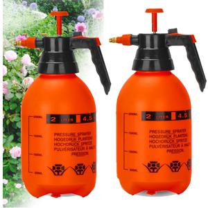 MRPAPA Handheld Pump Sprayer, Garden Pressure Water Spray Bottle with Adjustable Brass Nozzle for Plants (2L Orange-2PCS) MRPAPA Handheld Pump Sprayer, Garden Pressure Water Spray Bottle with Adjustable Brass Nozzle for Plants (2L Orange-2PCS)