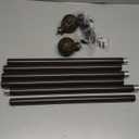 Curtain Rods For Windows 48 to 84 Inches, 1 Inch Heavy-Duty Adjustable Decorative Curtain Rods With Branches Leaves Hollow Finials For Bedrooms and Living Rooms In Farmhouses. Brown