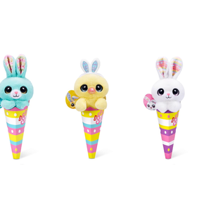 Coco Cones Easter Plush Toy by ZURU Cute Cuddly Friend in a Colourful Horn - Perfect for Easter and Collecting. (3 Pack)