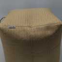 Big Joe Square Ottoman Weatherproof Bean Bag Footrest, Natural Basket Weave, Breathable Weather Resistant Fabric, 2 feet