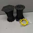 2 Pcs Adjustable Height Bed Support Legs, 8.5-13 inch, Black Plastic, Bed Frame/Bed Center Slat Support, Reinforcement Parts