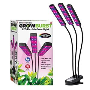 Bell+Howell Growburst 24” Indoor Plant Growing Lamp with 8 Brightness Settings, 3 Light Modes Including Full Spectrum UV Light As Seen On TV
