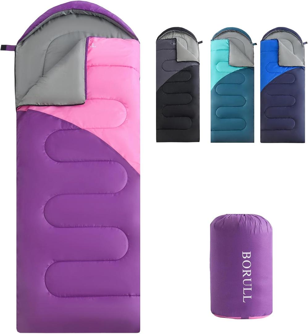 Sleeping Bags for Adults Cold Warm Weather,Backpacking Compact Lightweight Camping Sleeping Bag with Compression Sack for Kids,Camping Essentials Gear for Hiking,Travel,Climb,Outdoor, Indoor