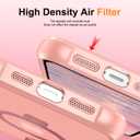 Magnetic Compatible with iPhone 16 Case with Stand [Military Grade Drop Tested][Compatible with Magnet] Ring Translucent Slim Hard Back Soft Edge, Pink