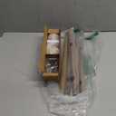 Wood Curtain Rods for Windows: 1 Inch Diameter Adjustable Heavy Duty Curtain Rod 32" to 45" with Imitation Wood Grain Leaf Pattern Finials