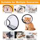 2 x VOVIGGOL 2 Pack Cat Cones to Stop Licking, Pet E Collar Pet Cone for Kitten Cones After Surgery, Cat Elizabethan Collar Kitty Head Cone Recovery Cone for Small Cats Kitten Rabbits (Size S, 6#)