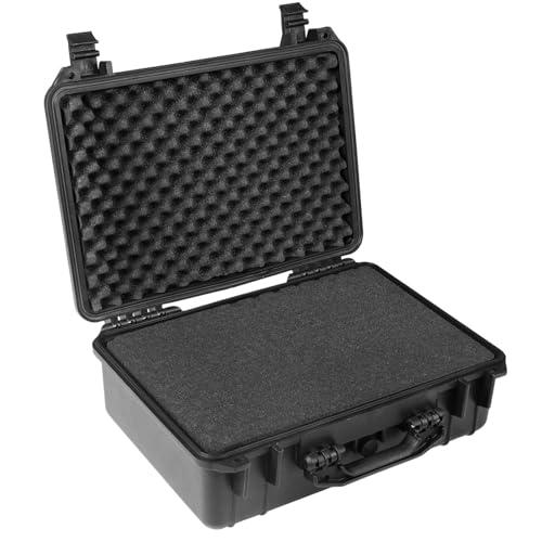 Jack Boss 18x 13.8x 8 Inch Hard Case, Portable Weather Waterproof Protective Camera Case with Customizable Foam, Fit Use of Drones, Camera, Equipments, Black