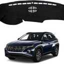 Dashboard Mat Cover for Hyundai Tucson 2022-2024 Nonslip Center Console Sunshield Glare UV Rays Protector Accessories