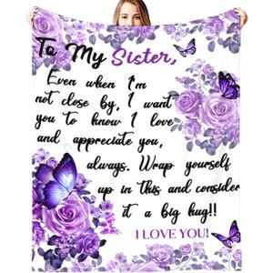 Sister Gifts Blanket from Sister Super Soft Flannel Throw Blankets for Birthday/Mother's Day 50"X40"