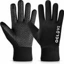 OGLOVE Kids Waterproof Soccer Field Gloves Thermal Youth Sports Gloves with Anti-Slip Grip and Touchscreen for Soccer, Lacrosse, Running and Cold Weather (Black, M)