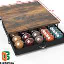 DecoBrothers Supreme Vertuoline Drawer, Holds with 30 Big or 60 Small Vertuoline Pods, Rustic Brown