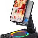 Gifts for Him Dad Men Mother's&Father's Day, Birthday Ideas for Men Women, Cell Phone Stand with Wireless Bluetooth Speaker with Wireless Induction Audio & Colorful Led Light