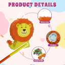FORENEE Lion Pinata Party Set - Jungle Safari Birthday Decorations | Complete with Stick, Blindfold & Confetti | King of the Jungle Pinata for Kids | Wild Animal Theme Party Supplies & Games