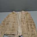 Fisoew Womens Cropped Faux Fur Jackets Long Sleeve Open Front Fluffy Short Coats, Medium