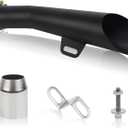 FLYPIG Motorcycle Exhaust Pipe 38-51mm for Yamaha YZF R6 06-18 Honda Kawasaki Suzuki Dirt Bike 250cc Hawk Street Bike 1.5-2.01" inlet Bike Exhaust Pipe