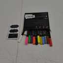 KERIFI Liquid Chalk Markers Fine Tip 1.0mm, 12 Colors Wet Erase Makers for Chalkboard Calendar, Erasable Chalk Pens for Chalkboard, Blackboard, Bistro, Menu, Glass, Wedding Signs, 45 Labels Included