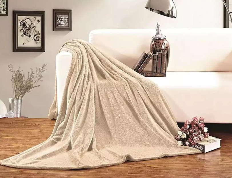 YISURE Water Proof Blanket for Bed, 90"x80" King Size Brown Waterproof Adult Blanket, Leakproof Bed Cover to Protect Bed Mattress or Furniture (Beige)