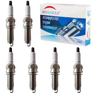 HiVehicle V7453 Laser Iridium Spark Plugs - Automotive Replacement Spark Plugs,OE Replace XP5702 ILZKR7B-11S 5787,6 Pack