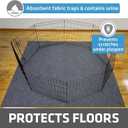 Drymate Jumbo Dog Playpen Mat (60x74), Super Absorbent, Waterproof, Slip-Resistant, Machine Washable, Reusable Puppy Pad for Training, Whelping, Housebreaking, Incontinence, Crate, Kennel (USA Made) (Charcoal)