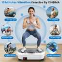 Vibration Plate Exercise Machine for Lymphatic Drainage with 200 Levels, Whole Body Fitness Workout Equipment Stand Shake Board Sport Gym for Weight Loss Fat Burner for Women Men