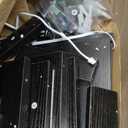 HOOBRO Floating Wall Shelves with LED Lights, Floating Shelf Wall Mounted for Storage, Vertical Display Stand, Modern Column Rack, for Bedroom, Livingroom, 4-Tier, 35.8 Inches, Black, BK41DBJ01