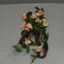 WEISPARK Artificial Flowers, 2pcs Fake Cherry Blossom Branches 31 Inch Long Stem Silk Flowers for DIY Vase Home Hotel Office Wedding Party Garden Decor (Champagne)