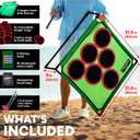 Chipping Game, 2 Boards, 2 Adjustable Ambidextrous Clubs | Head-to-head play, indoor and outdoor practice, jumbo lawn game for backyard parties, golf gift