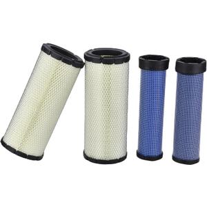 2PCS R1401-42270 R2401-42280 Air Filter Fits for Kubota KX121-3 KX121-3S KX161-3 KX161-3S L48 M4700 M4800 M4900 M5400 Replaces 46489 46490P822768 P822769RE68048 RE680496666333 6666334