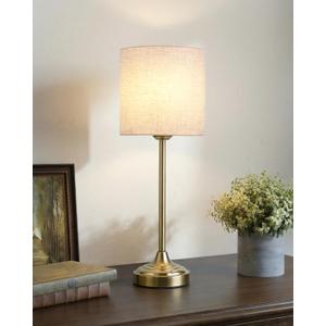 Cordless Table Lamp, 8000mAh, Dimmable, Ambient Light, 2700K, Touch Control, Portable, LED, Wireless, Rechargeable, Battery Operated, Desk Lamp, Kitchen Lamp, Fabric Shade, for Dining Room, Bedroom (17.9" Single)