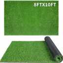 XLX TURF Realistic Artificial Turf Grass 8 FT X 10 FT - Large Fake Grass Carpet Indoor Outdoor Rug for Patio Balcony Dogs Pets Kennel Flooring Kids Playground - Low Pile