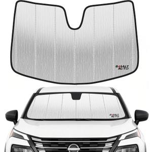 2021-2025 Rogue Windshield Sun Shade Compatible for 2021-2025 Nissan Rogue (Does Not Fit Rogue Sport) Reflective Foldable Front Sun Visor Sunshade Protector with Storage Bag Keep Interior Cool