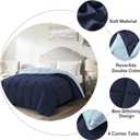 Homelike Moment Twin Comforter Duvet Insert- Blue Down Alternative Bed Comforter Twin Size, Lightweight Bedding Comforters Quilted Soft All Season Reversible Navy/Light Blue
