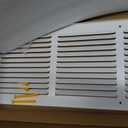 Fancat 24x6 Duct Opening | Steel Return Air Grille | Vent Cover Grill for Sidewall and Ceiling | HVAC Cold Air Intake Grille | White | Outer Dimensions: 25.75"W X 7.75", 24''Wx6''H [Duct Opening]