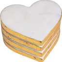 Mud Pie Valentine's Day White Heart Coaster Set