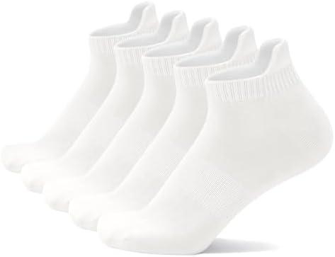 SERISIMPLE Thin Viscose Bamboo No Show Sock Men Low Cut Socks Odor Resistant Breathable Sock 5 Pairs, L